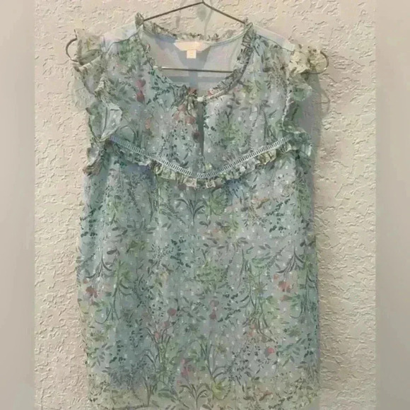 LC Lauren Conrad Tops - Lauren Conrad floral tank top women’s medium